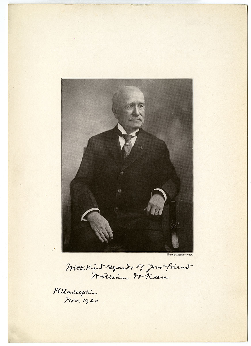 Portrait of William W. Keen (Philadelphia, 1920).