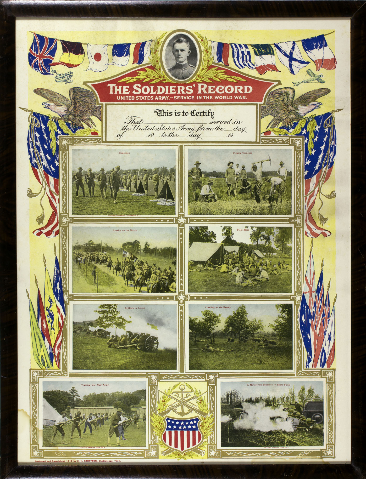 The Soldiers’ Record (Chattanooga, TN, 1917). Offset color lithograph.