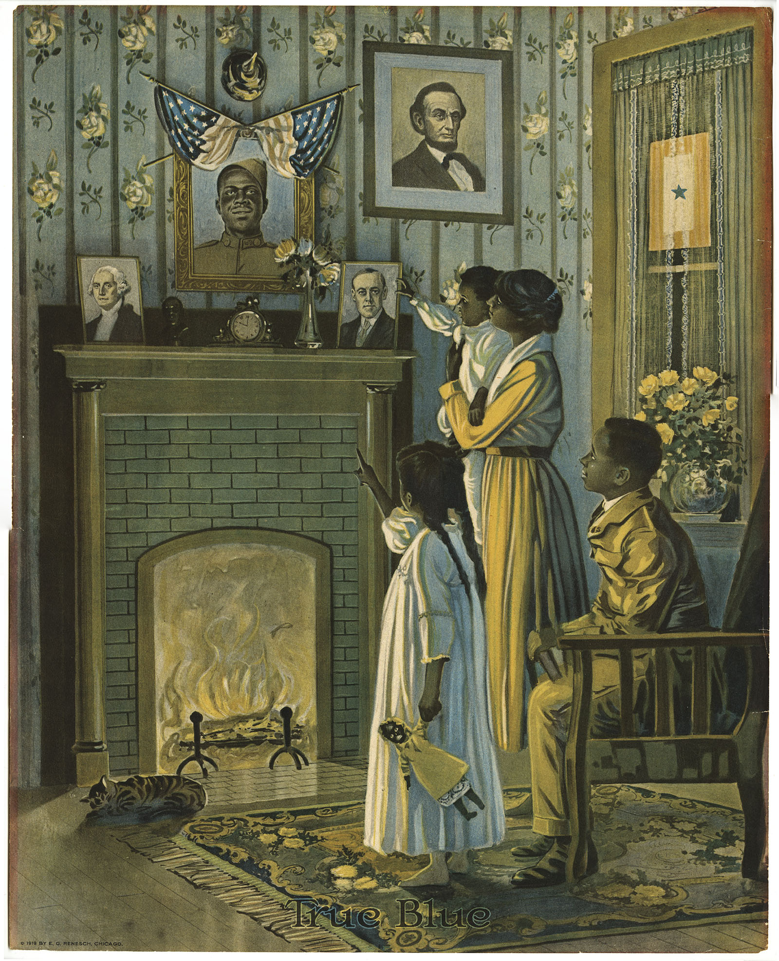 True Blue (Chicago, 1919). Color lithograph.