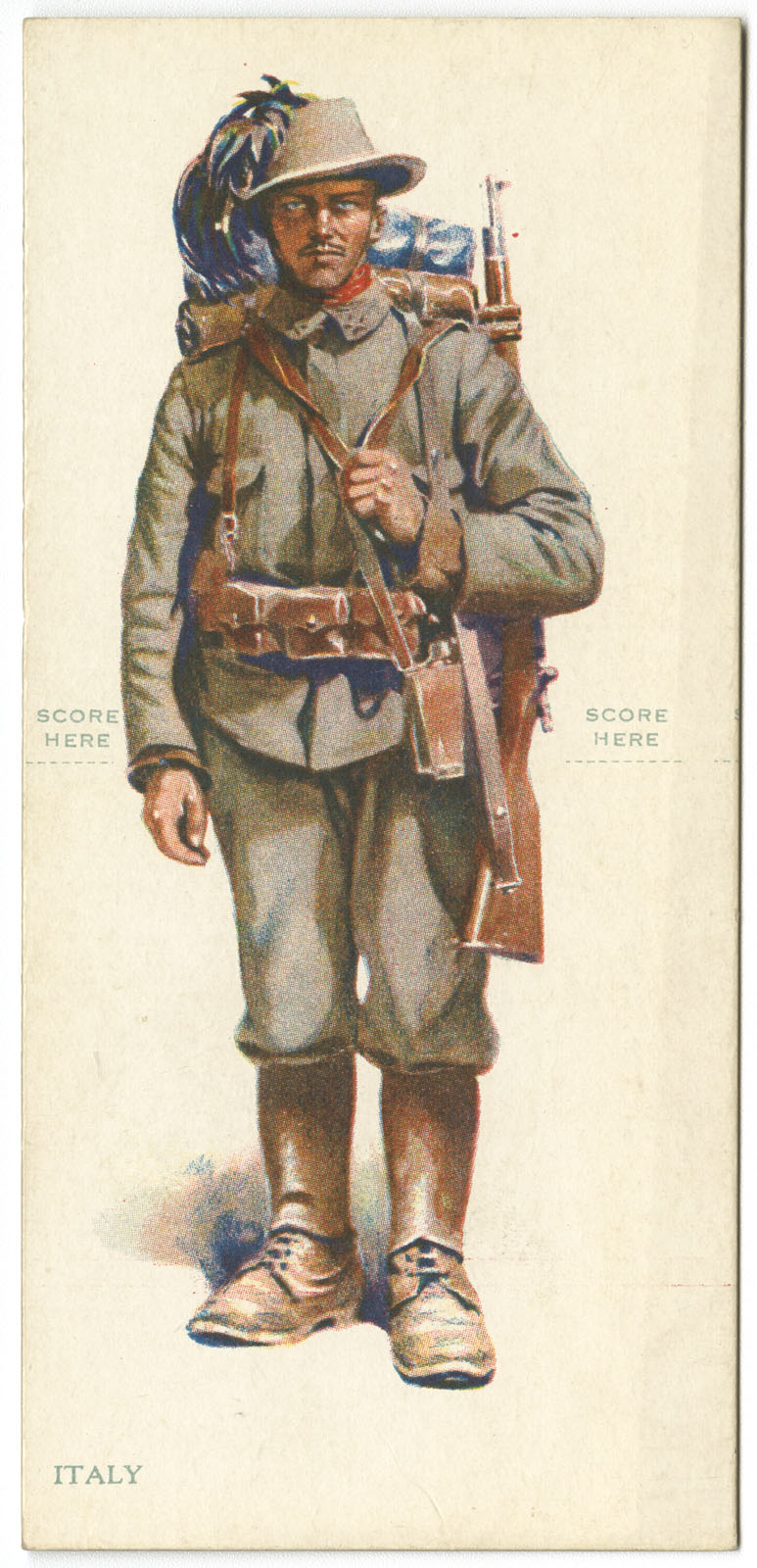Soldiers of the Allies paper dolls. Color letterpress, ca. 1918.