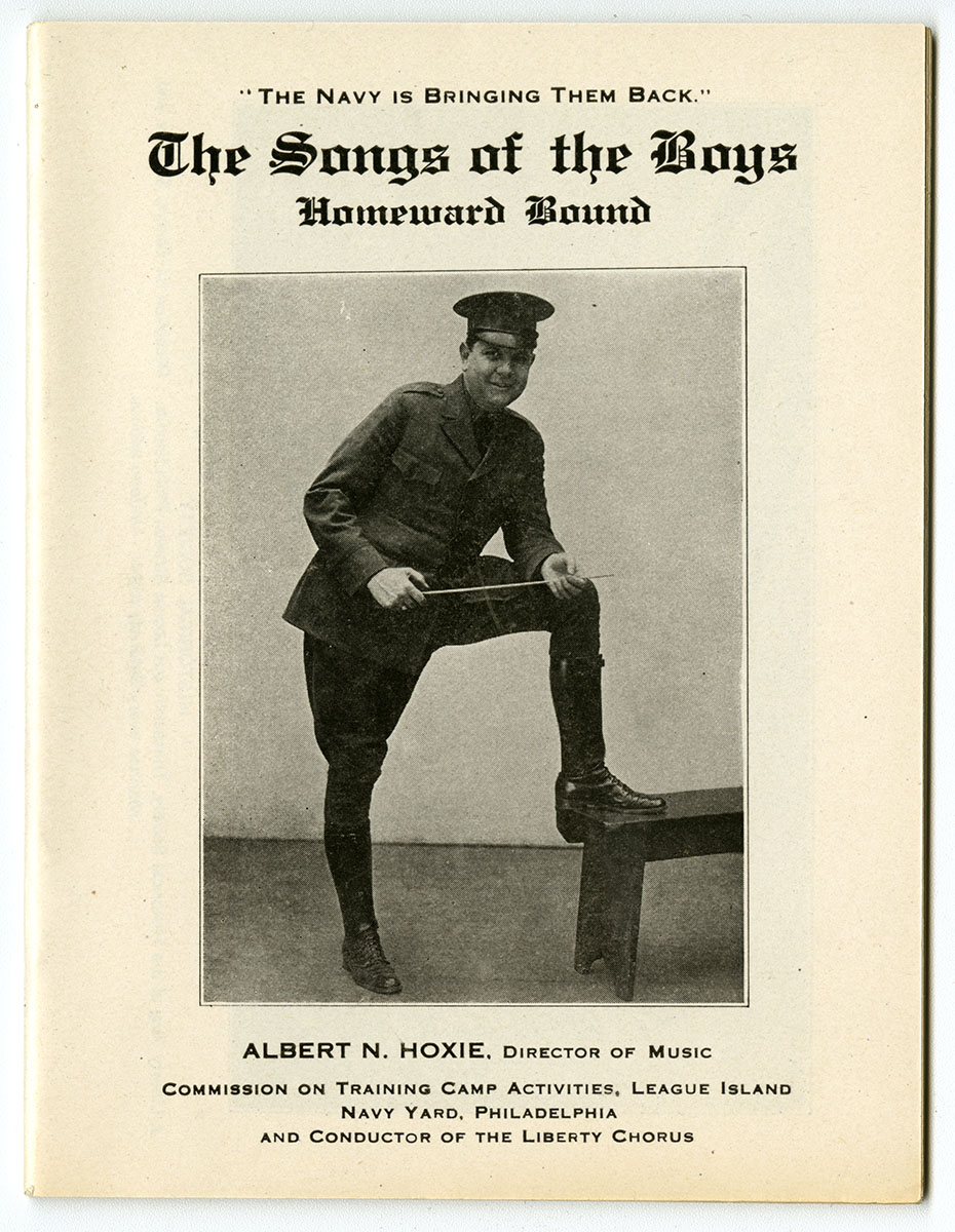 The Songs of the Boys songbook, 1919. Loan courtesy of the Historical Society of Pennsylvania.