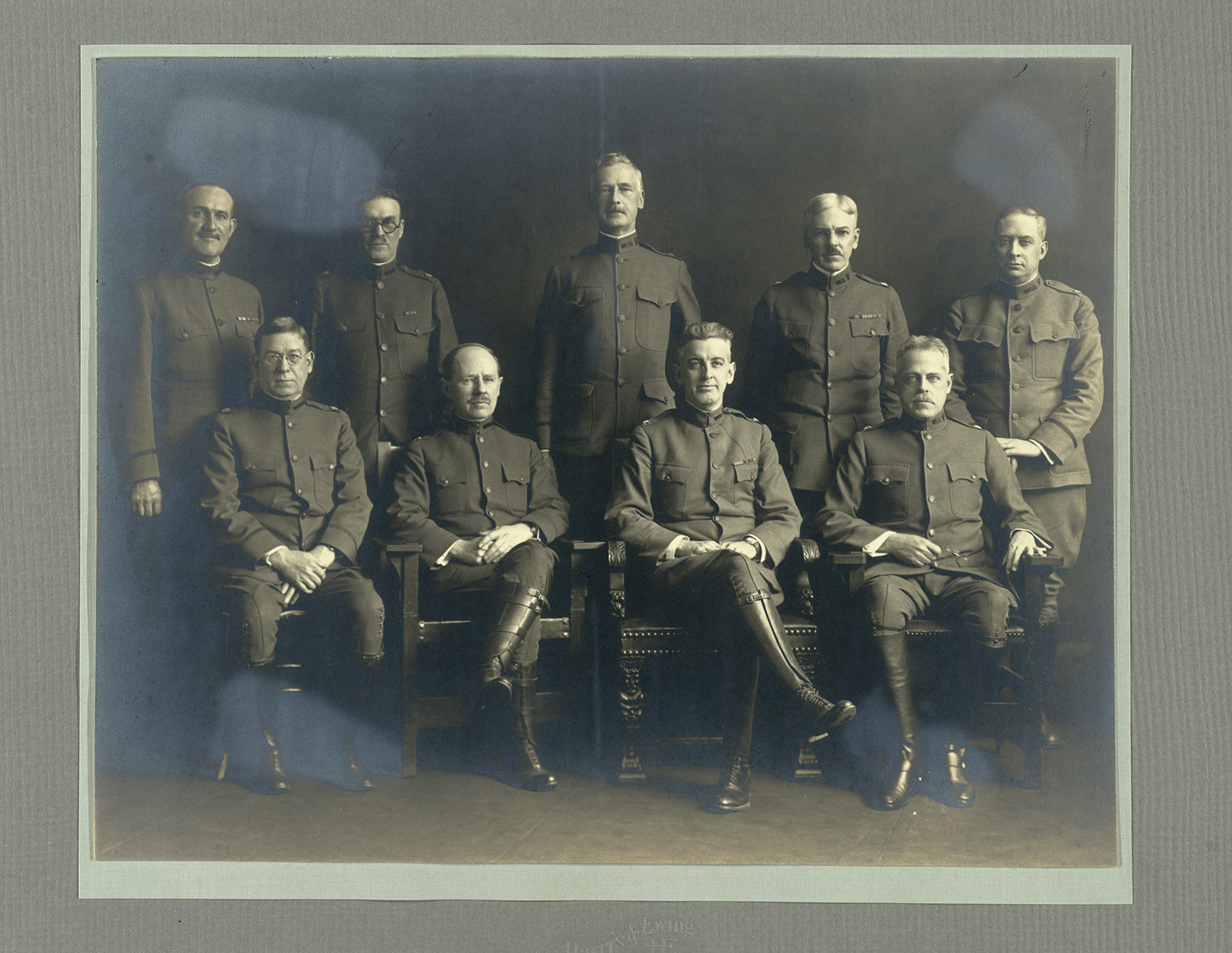 Group portrait with George de Schweinitz (Third person standing in the back row). Reproduction courtesy of the College of Physicians of Philadelphia.