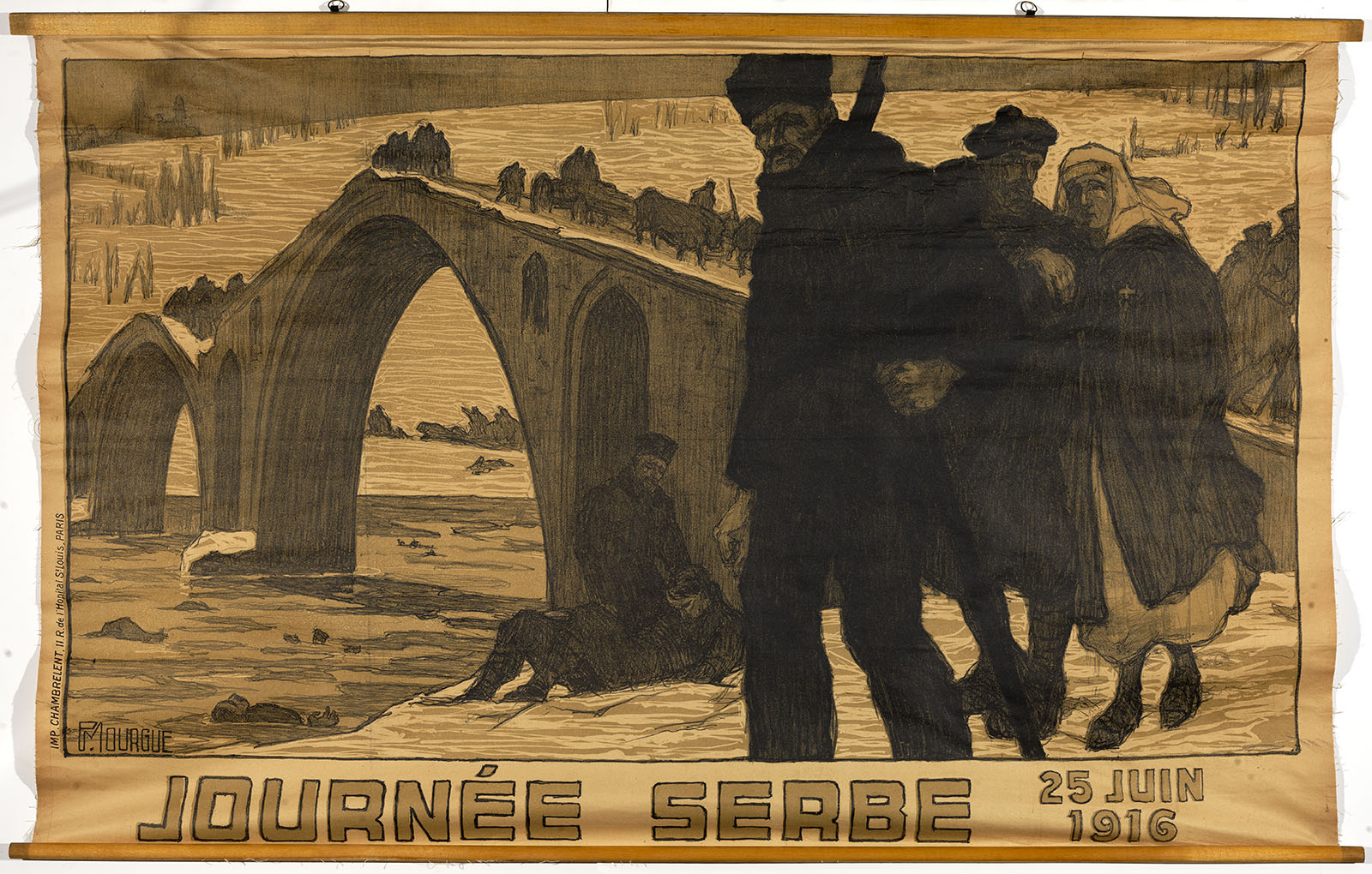 P. Mourgue, Journée Serbe, 25 Juin 1916 (Paris, 1916). Color lithograph. Gift of Mrs. Franklin S. Edmonds.